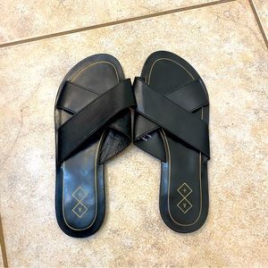 Black Leather Sandals